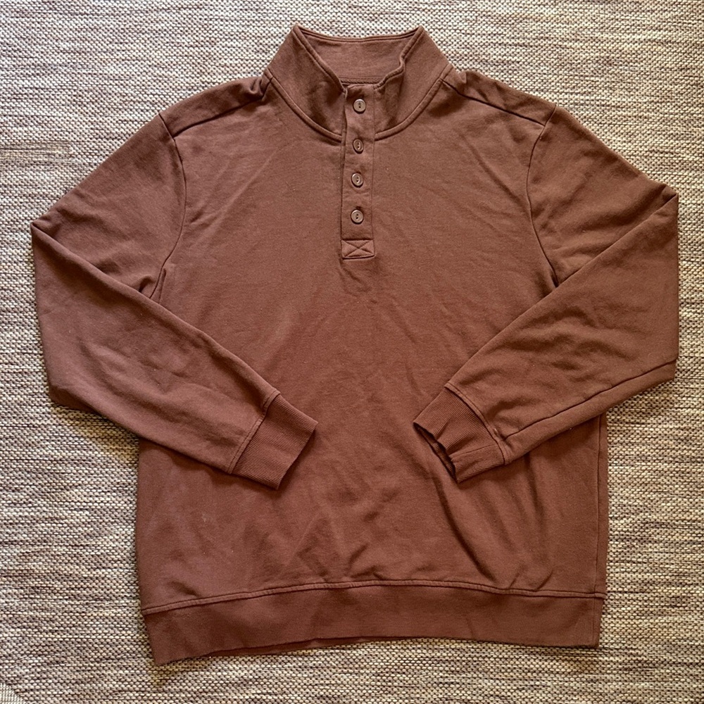 Goodfellow & Co Mock Neck Henley Sweatshirt